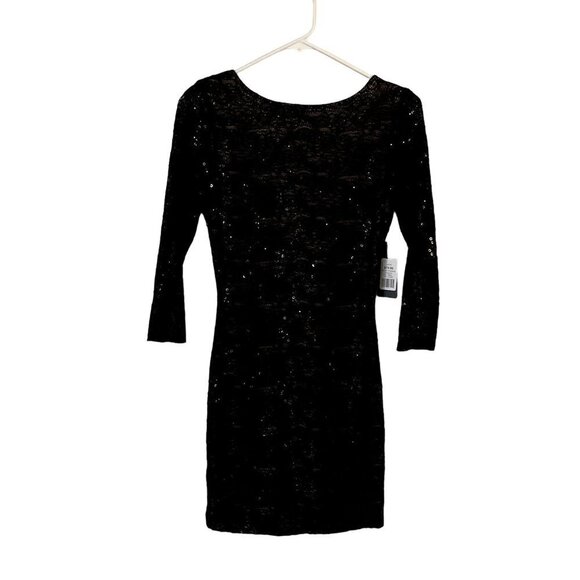 NWT Akira subtle sequin low back dress long sleeved bodycon formal dress - Picture 1 of 7